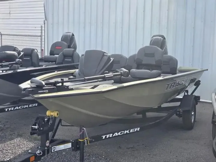 The Image of 2026 Tracker Pro Team 175 Crappie Edition on trailer. - 1