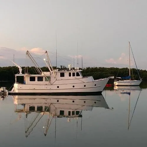 Slide: The Image of Custom A.E. Hingle Long Range STEEL Trawler 1973 - 1