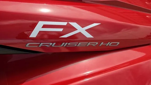 Slide: The Image of Close-up of 2026 Yamaha WaveRunner FX Cruiser HO logo. - 24