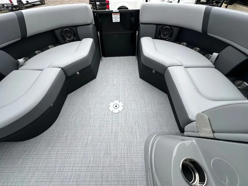 Slide: The Image of Interior of Trifecta 22 UL CS pontoon boat, model year 2026. - 23