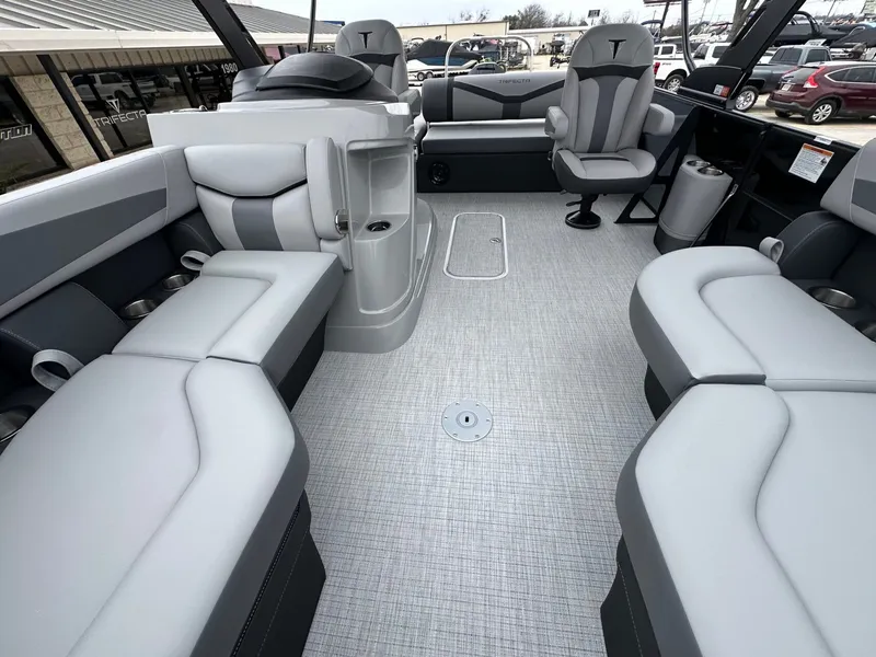 Slide: The Image of Interior of Trifecta 22 UL CS pontoon boat, 2026 model. - 27