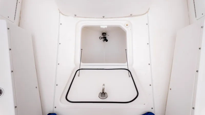 Slide: The Image of Interior of Everglades 243 Center Console boat, year 2020. - 20