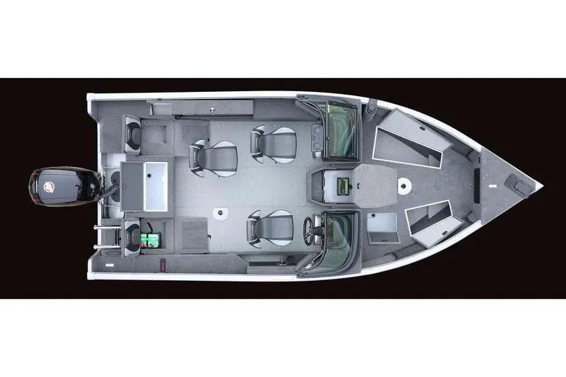 Slide: The Image of Manufacturer Provided Image: 2020 Lund 1875 Impact XS boat interior layout, top view. - 46