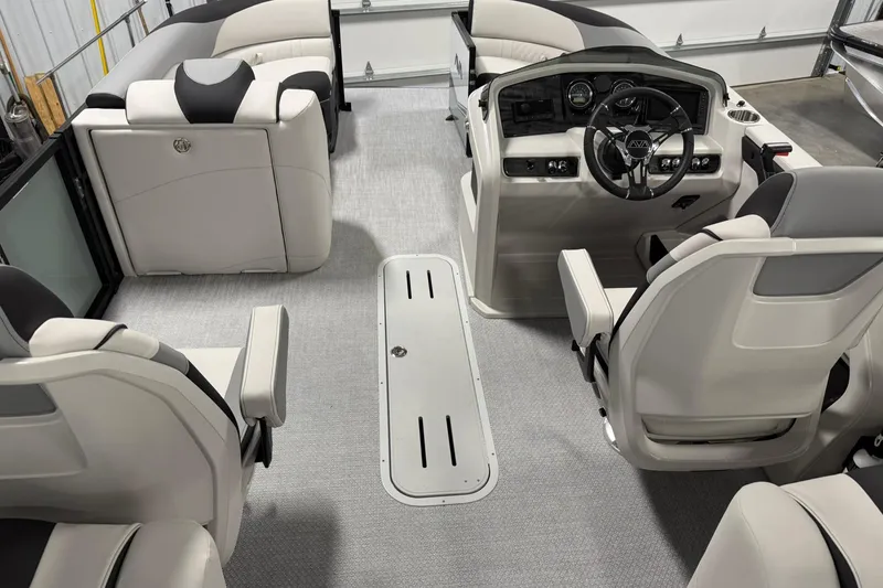 Slide: The Image of 2026 Avalon LSZ Quad Lounge interior with modern seating and steering console. - 20