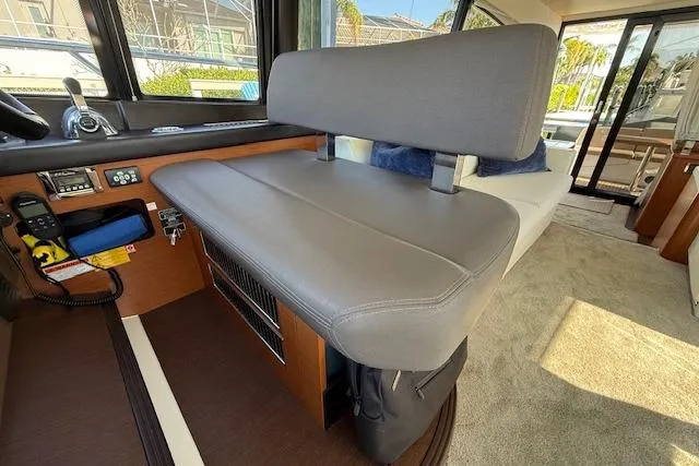 Slide: The Image of Control panel of a 2015 Prestige 500 yacht, featuring various gauges and switches. - 33