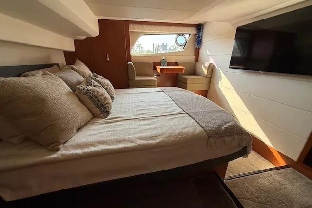 Slide: The Image of Luxurious bathroom in 2015 Prestige 500 yacht with modern fixtures and shower. - 54