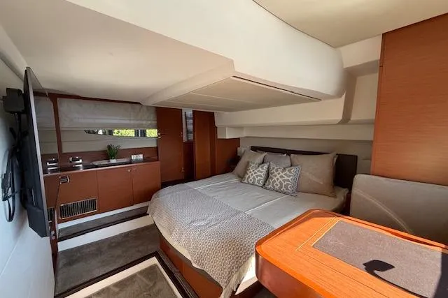 Slide: The Image of Shower area in 2015 Prestige 500 yacht, featuring sleek design and modern fixtures. - 56