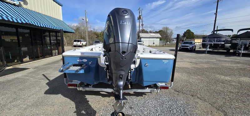 Slide: The Image of Tidewater 2110BMT 2026 boat with outboard motor on trailer. - 5