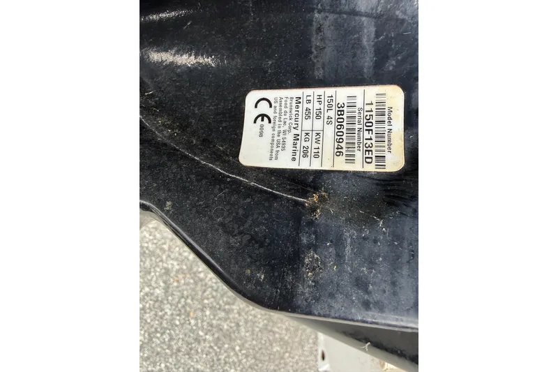 Slide: The Image of Label on a 2021 Barletta C22QC boat, displaying model and serial numbers. - 9