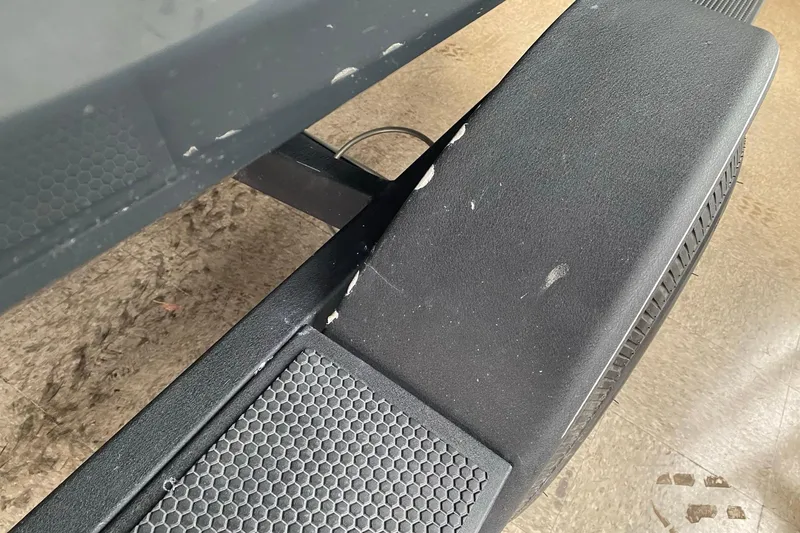 Slide: The Image of 2023 Ranger RT188 boat trailer with textured black fender and step detail. - 13