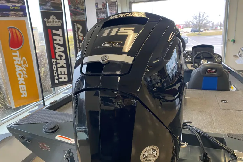 Slide: The Image of 2023 Ranger RT188 boat with Mercury 115 CT engine in showroom. - 9