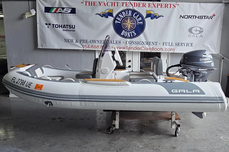 The Image of 2026 Gala Viking V330 boat with Yamaha 25HP engine displayed at Tender Care Boats. - 0