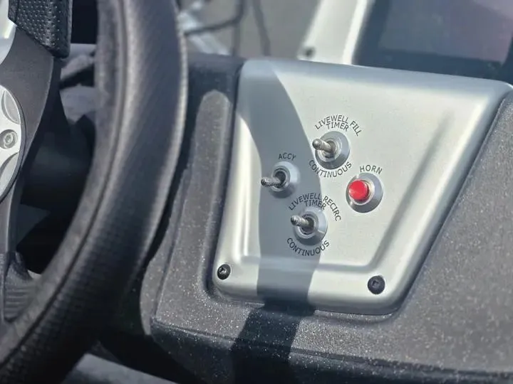 Slide: The Image of Control panel of Tracker Pro Team 175 boat, year 2026. - 14