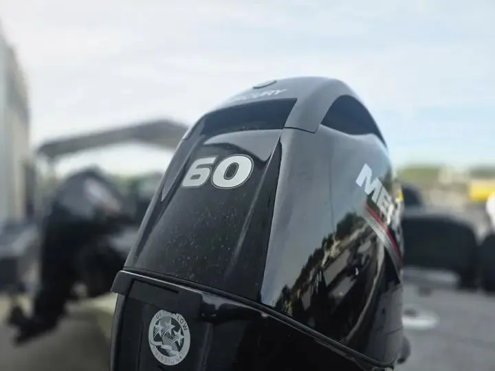 Slide: The Image of Mercury 60 HP outboard motor on Tracker Pro Team 175 Crappie Edition 2026. - 12