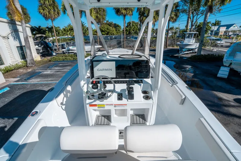 Slide: The Image of Interior view of Sea Hunt Ultra 229 boat, year 2026. - 12