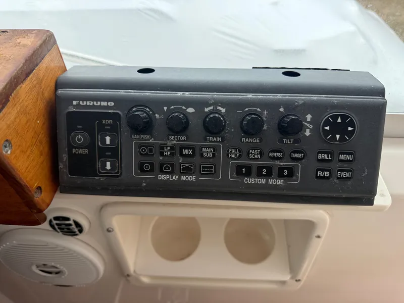 Slide: The Image of Furuno control panel on 2003 Pursuit 3400 Express boat. - 20