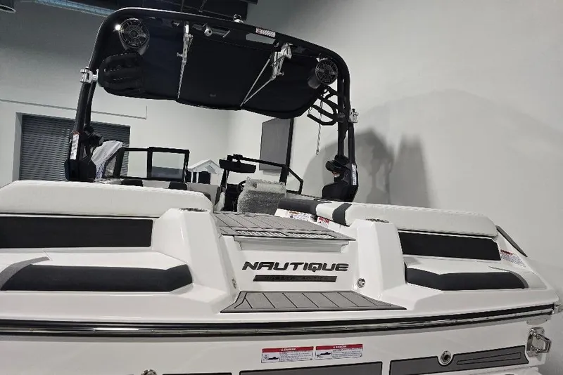 Slide: The Image of 2024 Nautique Super Air Nautique GS20 boat interior with sleek design and modern features. - 11