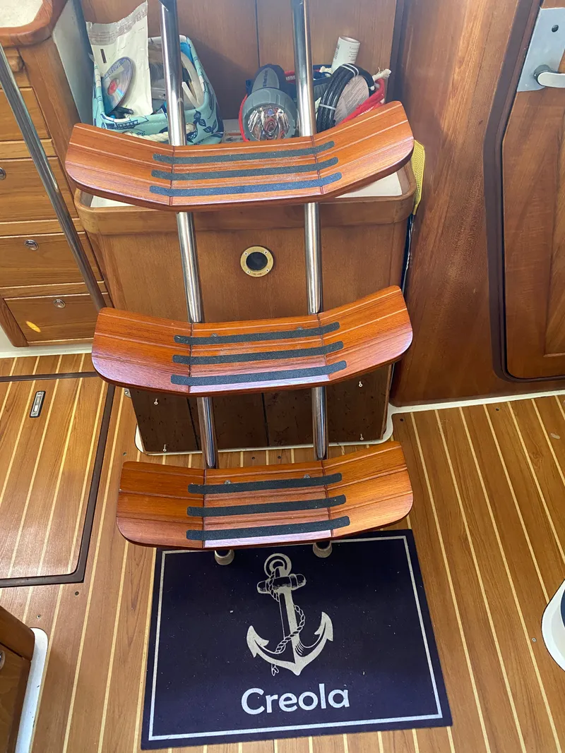 Slide: The Image of Staircase on Catalina 350 sailboat, year 2003. - 29