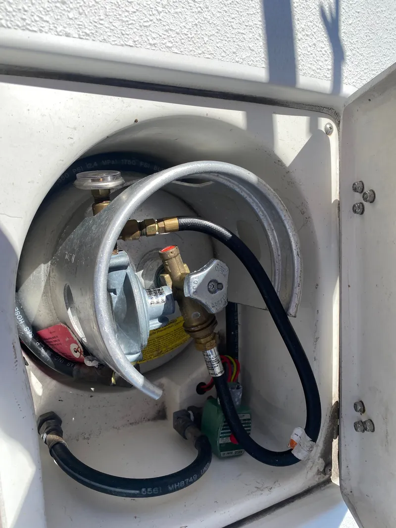 Slide: The Image of Gas connection in Catalina 350 boat, year 2003. - 37