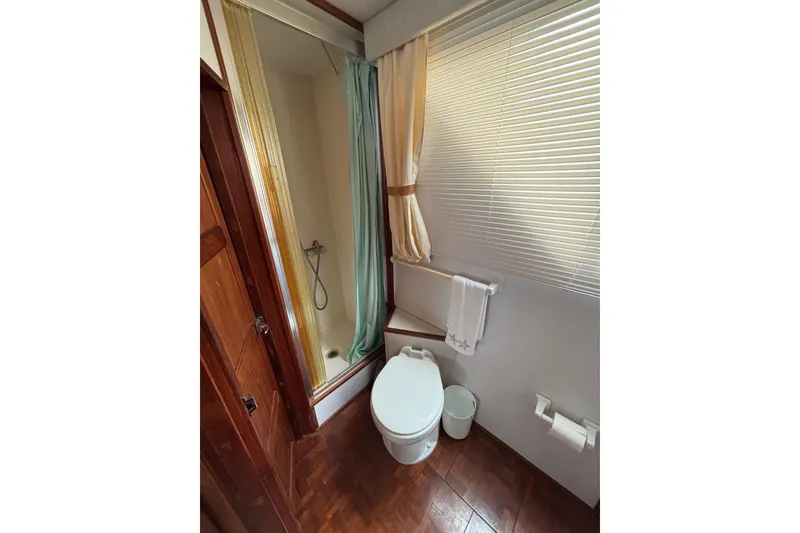 Slide: The Image of 1994 Harbor Master 52 Coastal Cruiser Guest/Day Head with Shower Stall - 29