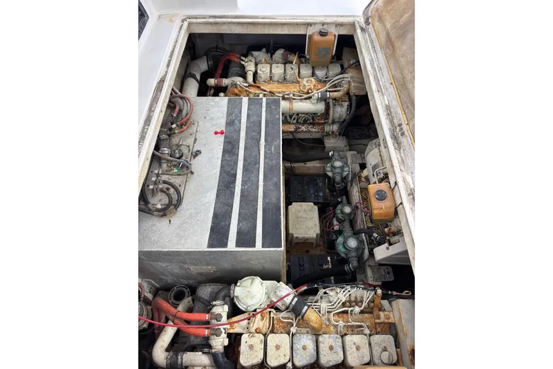 Slide: The Image of 1994 Harbor Master 52 Coastal Cruiser Engine Compartment - 32