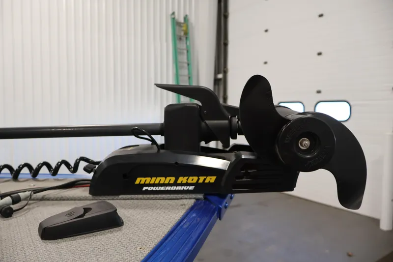 Slide: The Image of Minn Kota PowerDrive motor on 2017 Polar Kraft Outlander 156 SC boat. - 13