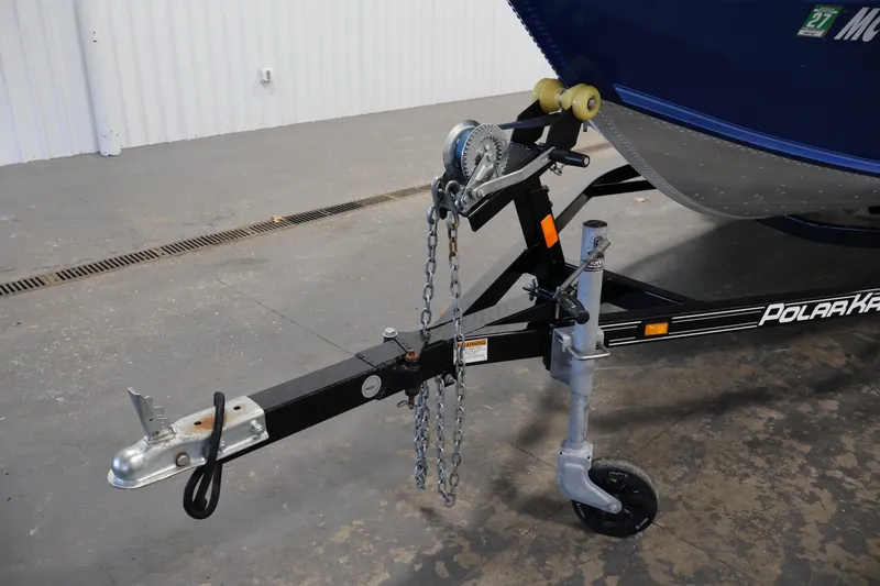 Slide: The Image of 2017 Polar Kraft Outlander 156 SC boat trailer hitch and winch system. - 34