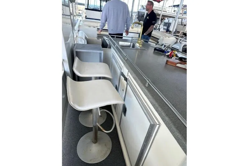 Slide: The Image of Luxurious 2008 Destination Yachts 45X14 interior with spacious seating and modern amenities. - 7