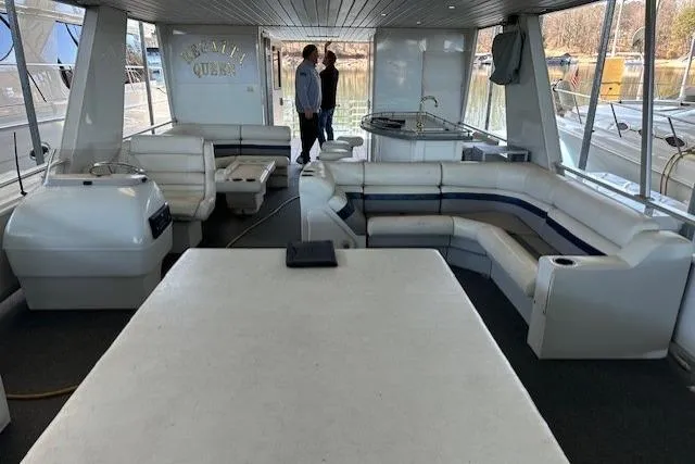 Slide: The Image of Bathroom interior of 2008 Destination Yachts 45X14 with sink and toilet. - 9