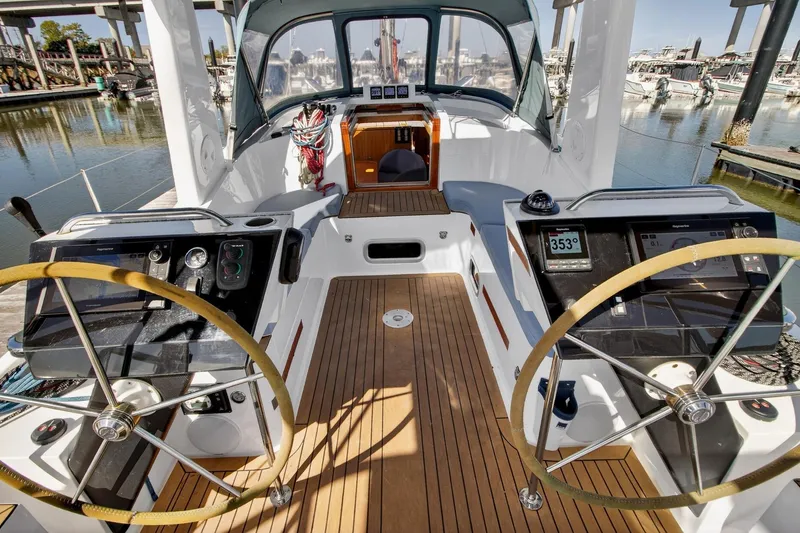 Slide: The Image of Southerly 420 cockpit with twin wheels - 18
