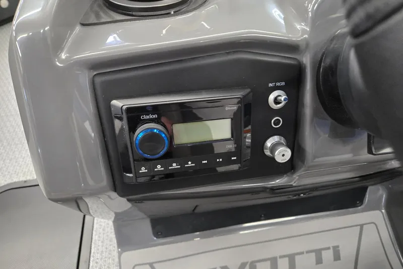 Slide: The Image of Dashboard of 2026 Evotti 521CS featuring a Clarion audio system. - 14