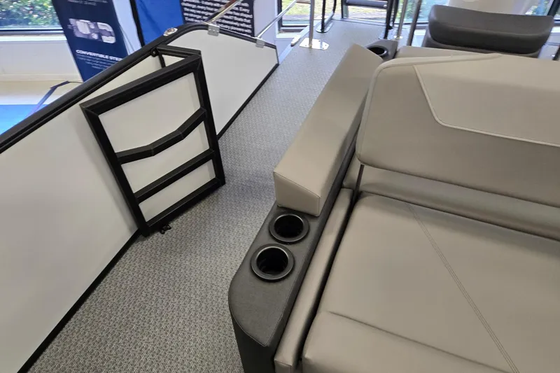 Slide: The Image of 2026 Evotti 521CS interior with modern seating and integrated cup holders. - 17