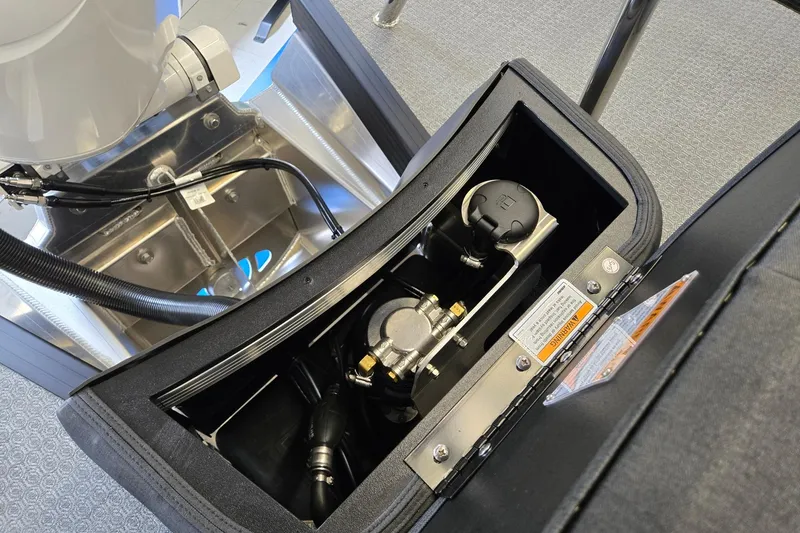 Slide: The Image of Engine compartment of 2026 Evotti 521CS, showcasing mechanical components and wiring. - 27