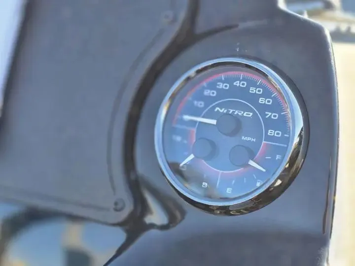 Slide: The Image of Close-up of Nitro Z17 speedometer, model 2026. - 18