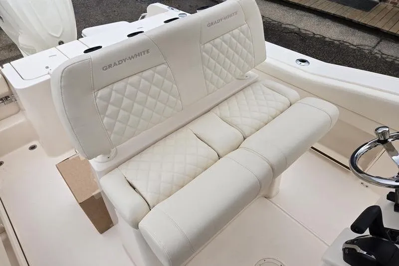 Slide: The Image of 2026 Grady-White Fisherman 236 boat with luxurious quilted seating. - 12