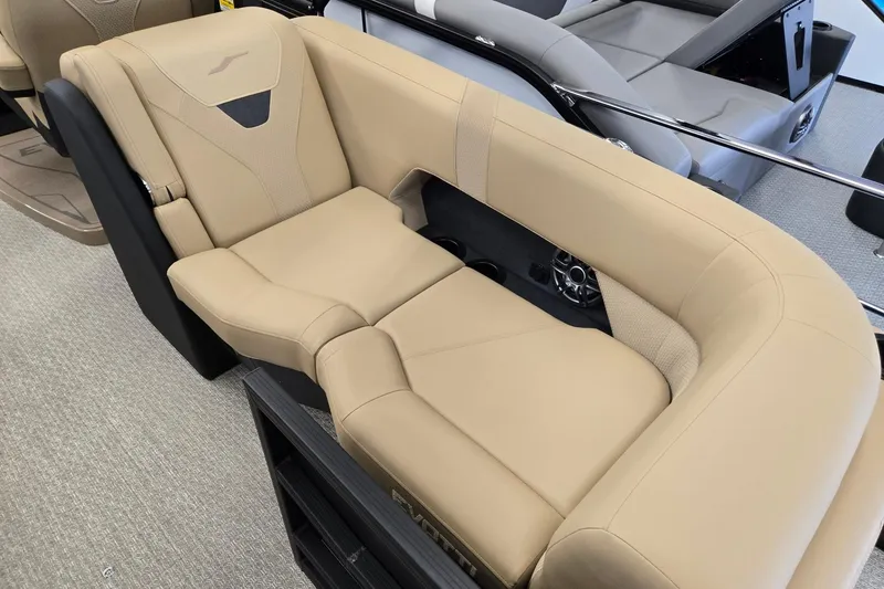 Slide: The Image of Luxurious beige seating in 2026 Evotti 521QL boat, featuring modern design and comfort. - 27