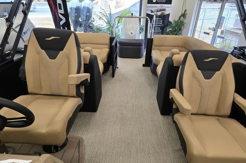 Slide: The Image of Luxurious interior of 2026 Evotti 521QL boat with beige seating and modern design. - 7