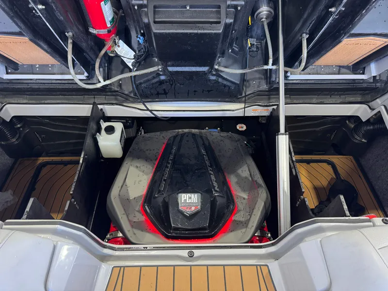Slide: The Image of Engine compartment of 2023 Nautique Super Air Nautique G23 Paragon. - 28