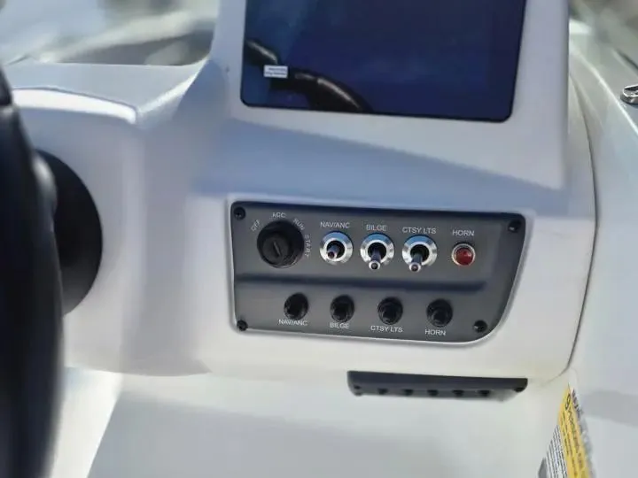 Slide: The Image of Control panel of the 2026 Tahoe T18 boat. - 15