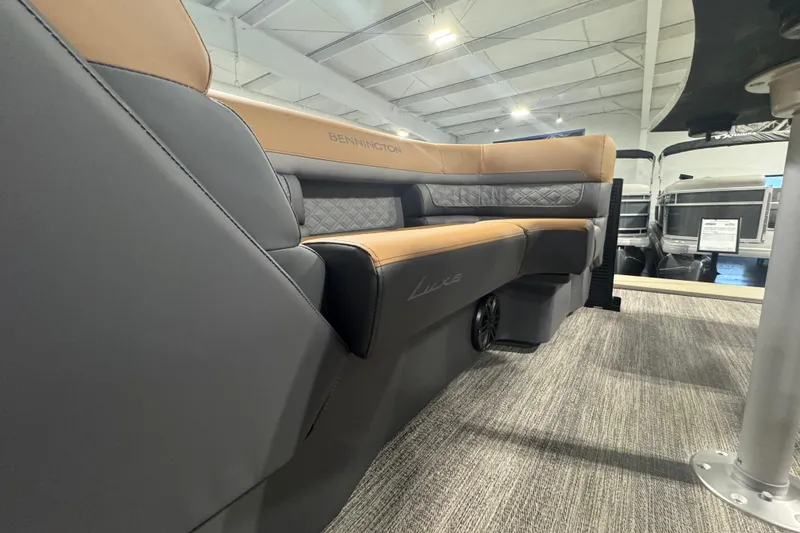 Slide: The Image of 2026 Bennington 22 SSR Luxe boat interior with luxurious seating and modern design. - 7