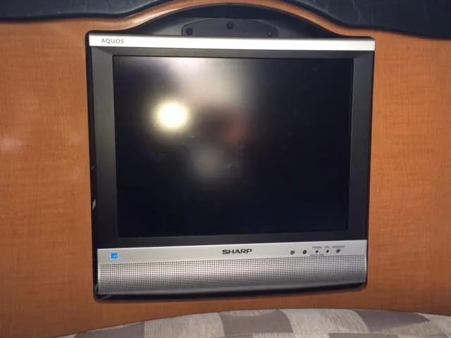 Slide: The Image of Sharp Aquos TV mounted in 2007 Chaparral 275 SSi boat interior. - 7