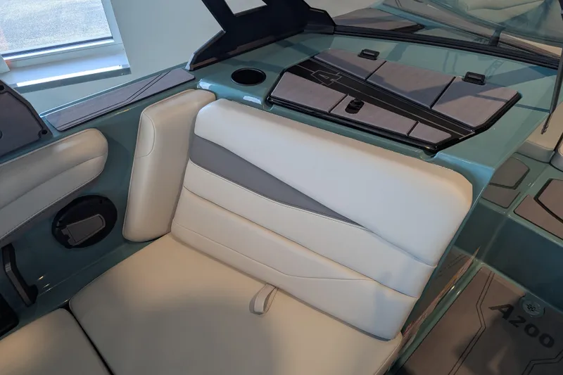 Slide: The Image of 2026 Axis A200 boat interior with sleek seating and modern design. - 7