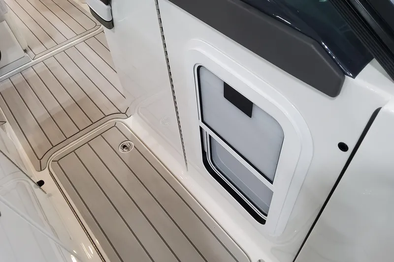 Slide: The Image of 2026 Formula 310 Bowrider OB interior with sleek flooring and modern design. - 43