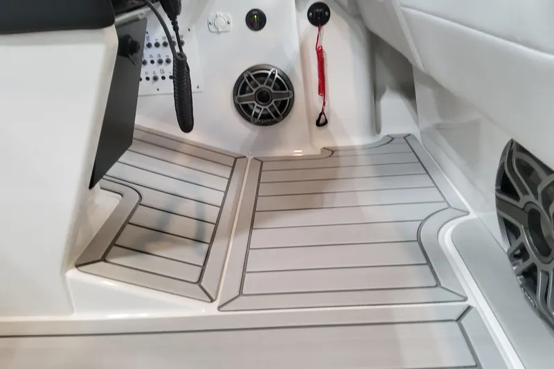 Slide: The Image of 2026 Formula 310 Bowrider OB interior with sleek flooring and modern controls. - 58