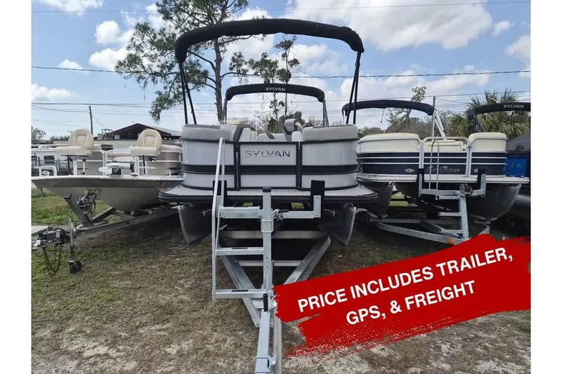 The Image of 2024 Sylvan L3 CLZ DH pontoon boat with trailer, GPS, and freight included. - 0