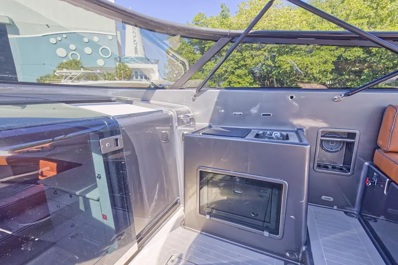 Slide: The Image of Interior of 2015 VanDutch 40 yacht with modern kitchen amenities. - 33