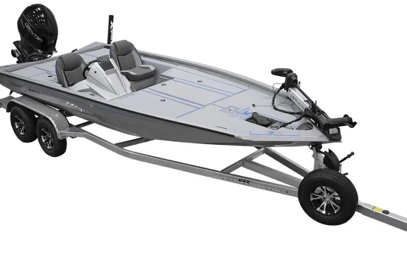 The Image of 2026 Xpress H20 Bass boat on trailer, featuring sleek design and modern equipment. - 0
