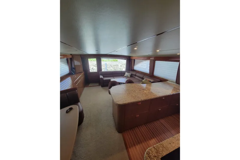Slide: The Image of Luxurious interior of 2012 Viking 64c yacht with elegant seating and modern design. - 30