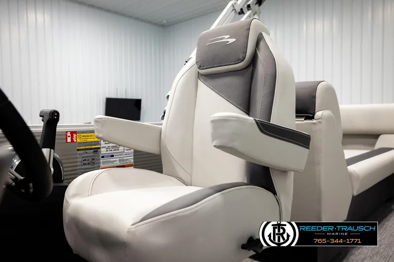 Slide: The Image of 2026 Bennington 22 SSRSF boat interior with plush seating and modern design. - 37