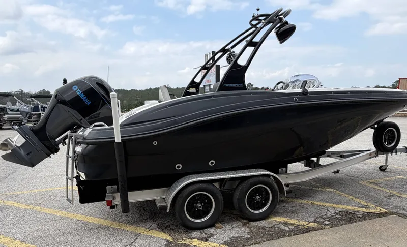 Slide: The Image of Black Hurricane SS203 CROSSFIR boat on trailer, year 2015. - 6